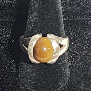 Vintage Silver Tigers Eye ring
